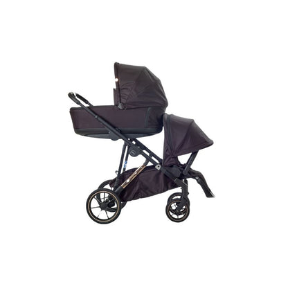 Dark Slate Gray MEE-GO UNO PLUS 2 IN 1 PRAM & PUSHCHAIR - BLACK ROSE