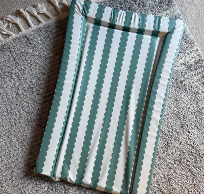 Obaby Baby Changing Mat | Wipe Clean Padded Changing Mat | From Birth - Ocean Scallop Stripe (Copy)
