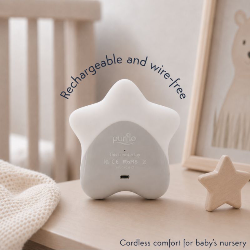 Purflo Starlight Digital Baby Room Thermometer & Night Light | Colour Changing