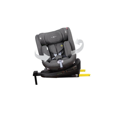 Cozy N Safe Omega i-Size 360° Rotating Car Seat (40–150cm) | Birth to 12 Years | ISOFIX & Support Leg - Pearl Grey