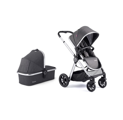 Babymore Memore V2 3 in 1 Travel System + Coco Car Seat - Black Chrome
