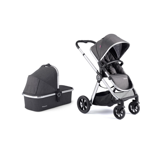 Babymore Memore V2 - 2 In 1 Pram & Pushchair - Black Chrome