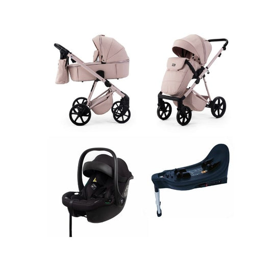 Mee-go Milano Natura All in One Travel System + Isofix Base - Rose