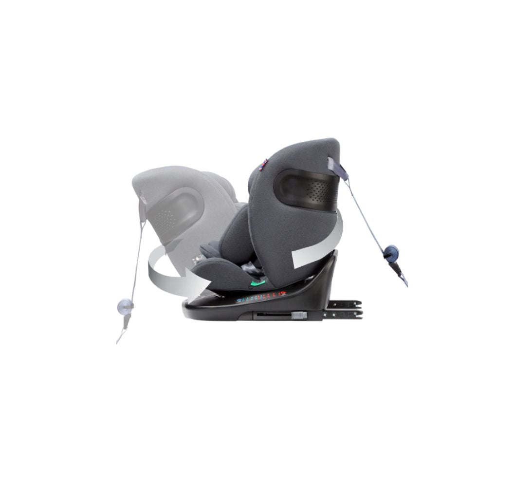 Cozy N Safe Galaxy i-Size 360° Rotating Car Seat (40–150cm) | Birth to 12 Years | ISOFIX & Top Tether - Slate