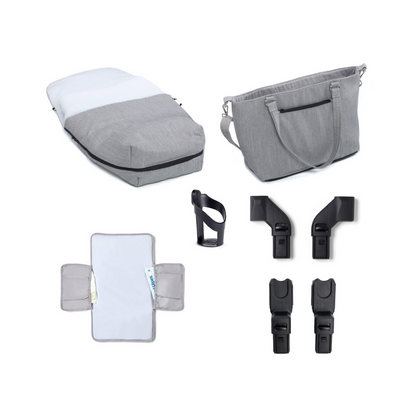 Babymore Memore V2 3 in 1 Travel System + Coco Car Seat - Silver