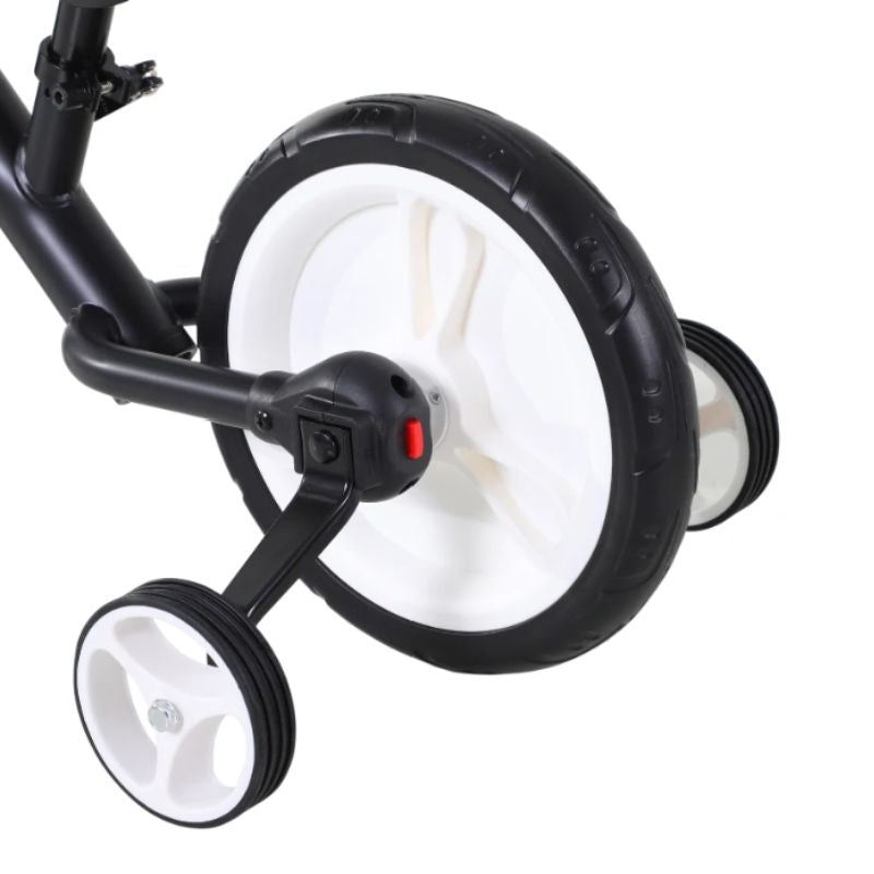 HOMCOM 2-in-1 Balance Bike with Removable Stabilisers | Adjustable Toddler Training Bike | Ages 2–5 Years - Black