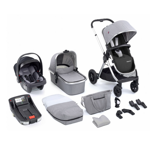 Babymore Memore V2 Travel System Coco Car Seat + ISOFIX Base - Silver