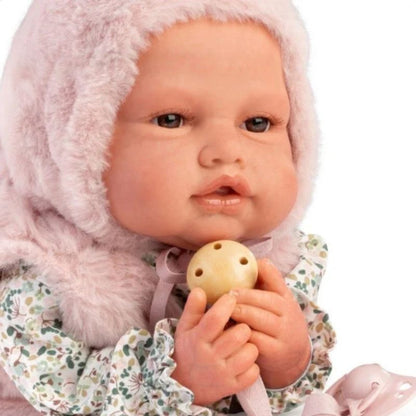Roma Fur Reborn Doll | 50cm Realistic Soft Body Baby Doll with Blanket | Ages 3+ Years