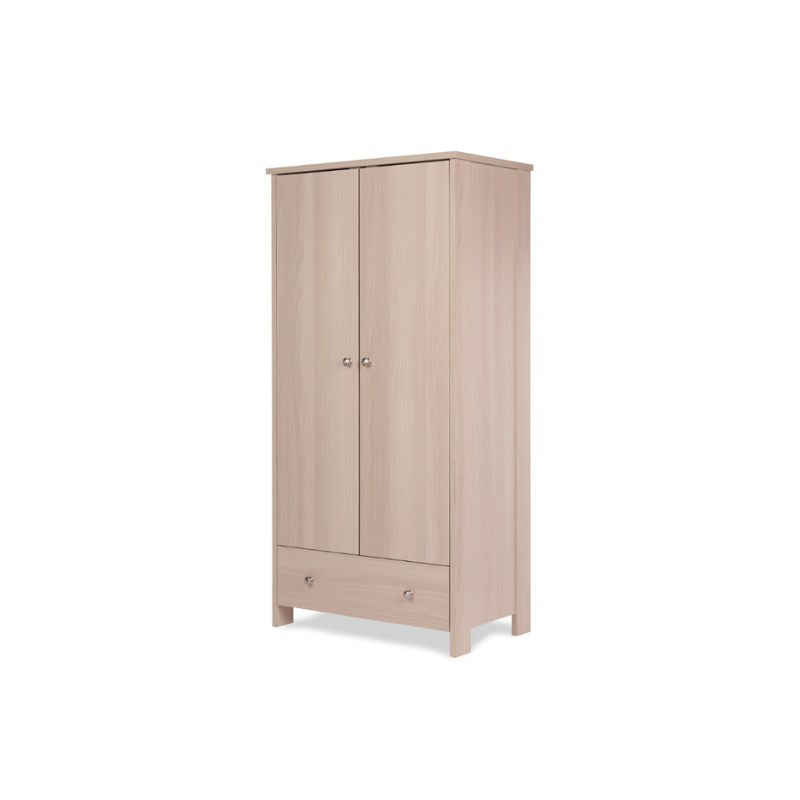 Obaby Nika 3 Piece Nursery Room Set | Cot Bed with under-Drawer, Changing Unit & Wardrobe - Aspen