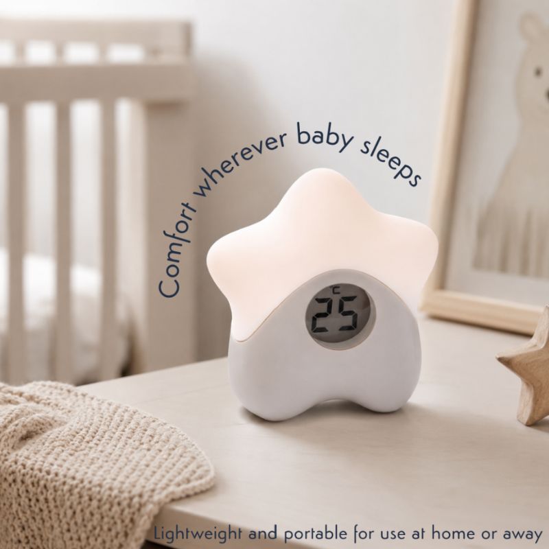 Purflo Starlight Digital Baby Room Thermometer & Night Light | Colour Changing
