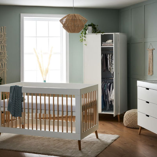 Dim Gray OBABY MAYA 3 PIECE ROOM SET - WHITE + NATURAL