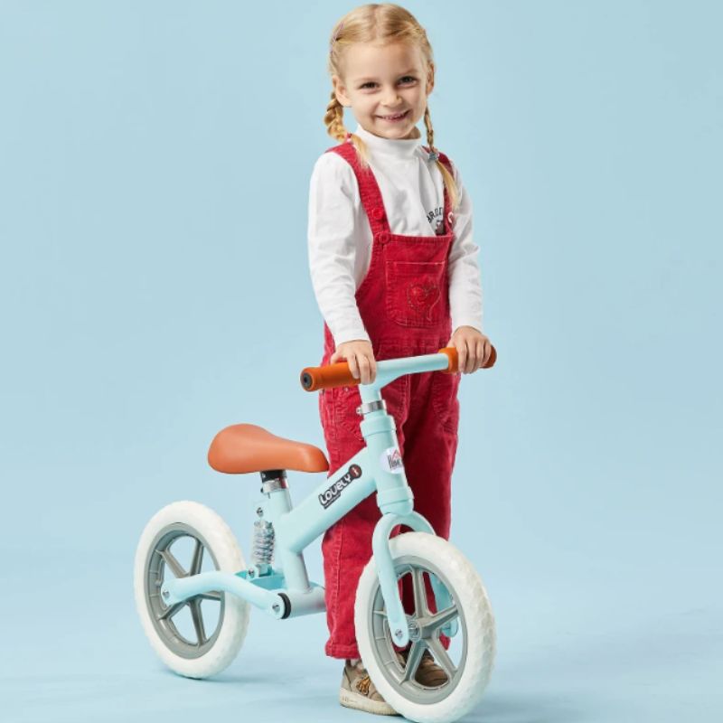 HOMCOM 12" Toddler Balance Bike | Adjustable Seat | No Pedal Training Bike | Ages 2–5 Year - Blues
