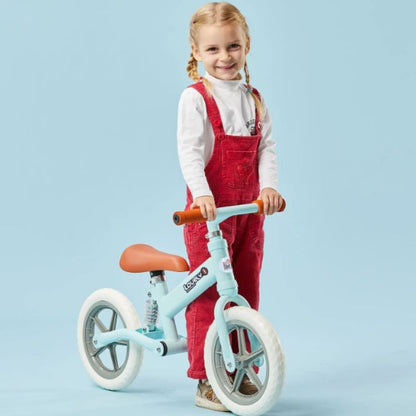 HOMCOM 12" Toddler Balance Bike | Adjustable Seat | No Pedal Training Bike | Ages 2–5 Year - Blues
