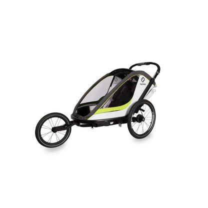 Hamax Breeze Twin Child Bike Trailer - White + Green