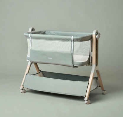 Obaby Cloud Bedside Crib – Sage | Adjustable Bedside Sleeper & Newborn Crib with Mattress (Copy)