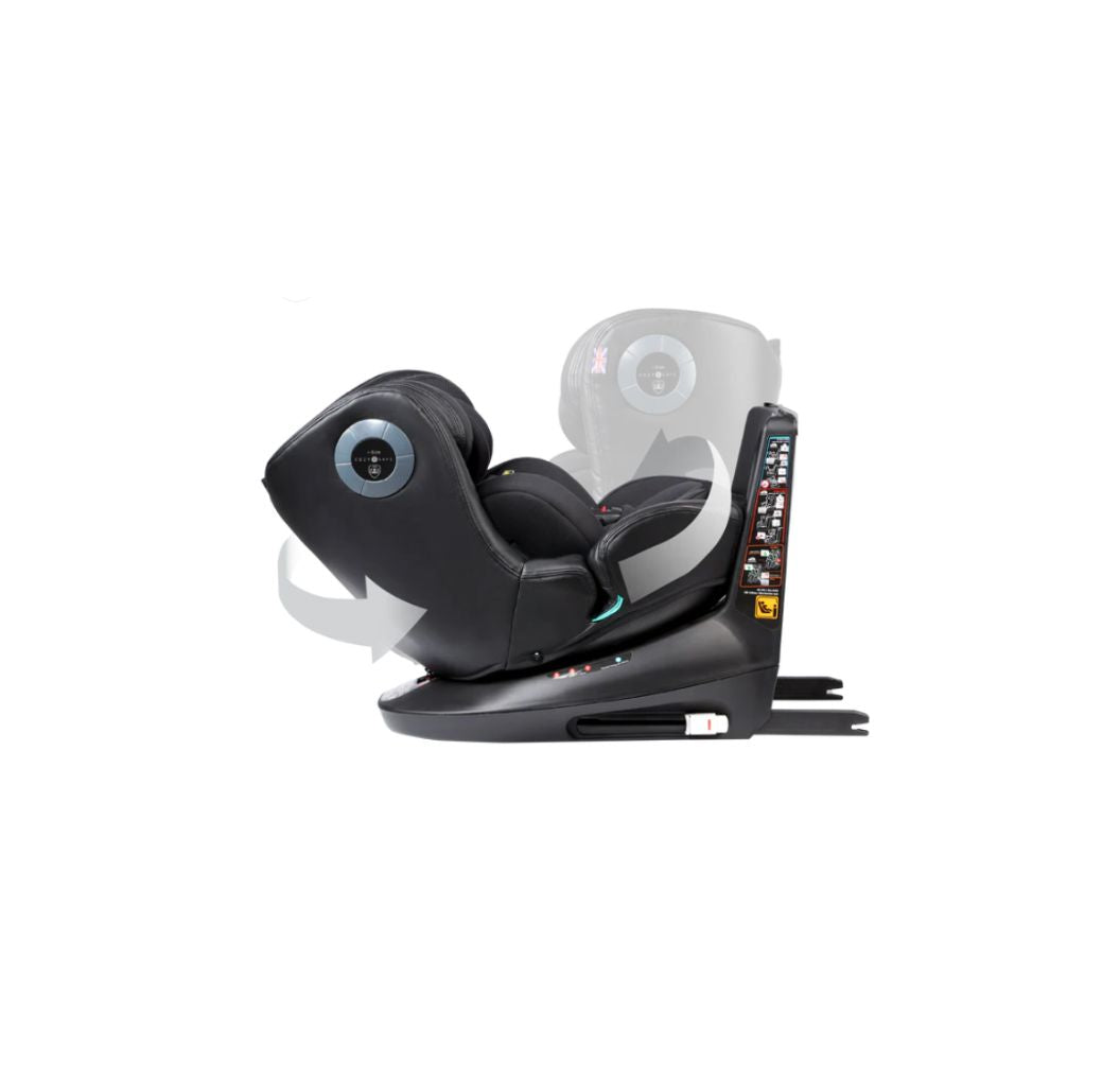 Cozy N Safe Comet Plus i-Size 360° Rotating Car Seat (40–150cm) | Birth to 12 Years | ISOFIX & Top Tether - Jet Black 