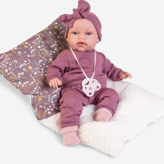Antonio Juan Toneta Little Words Doll with Sleeping Bag | Interactive Soft Body Baby Doll | 34cm | Ages 3+ Years
