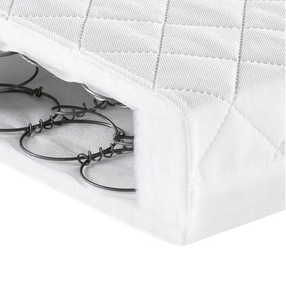 Babymore Deluxe Sprung Cot Bed Mattress – 140 x 70 cm - White
