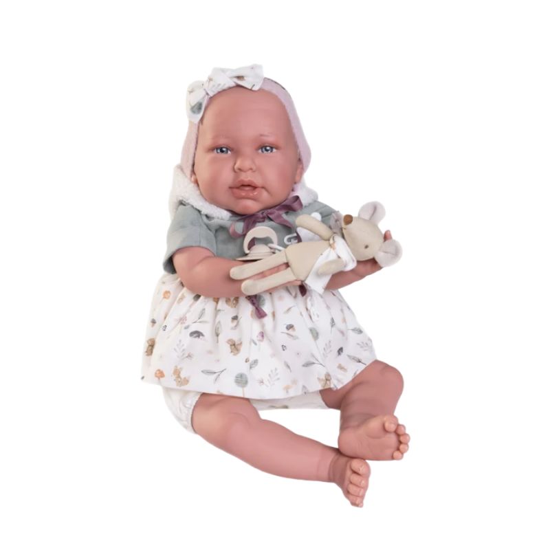 Antonio Juan My First Reborn Daniela Doll with Plush Toy | 52cm Realistic Soft Body Doll | Ages 3+ Years