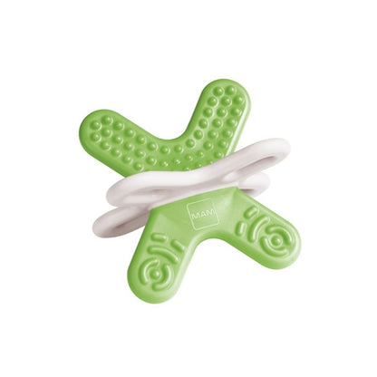 MAM Bite & Relax Mini Teether | Phase 2 Baby Teether | 4+ Months - Green
