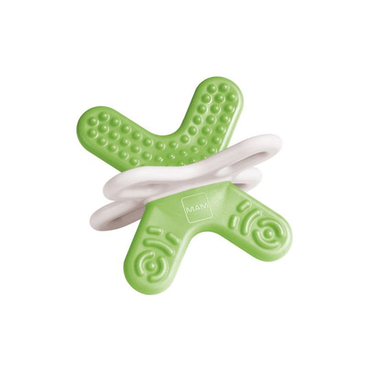 MAM Bite & Relax Mini Teether | Phase 2 Baby Teether | 4+ Months - Green
