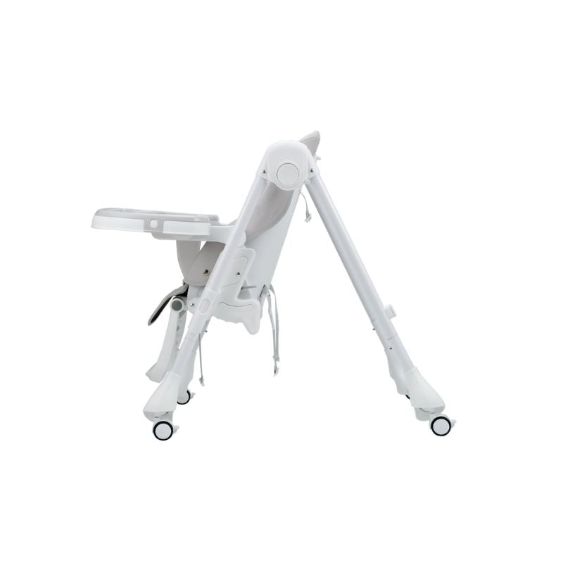 Cozy N Safe Avon Foldable Highchair | Adjustable Baby High Chair | 6–36 Months - Grey + White