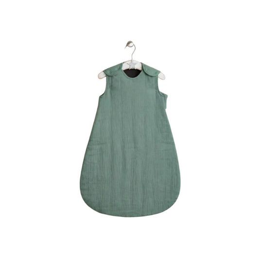 Obaby Twin Pack Muslin Baby Sleeping Bags | 2.5 Tog | 0–6 Months | Ocean Green & Ocean Green Stripe 