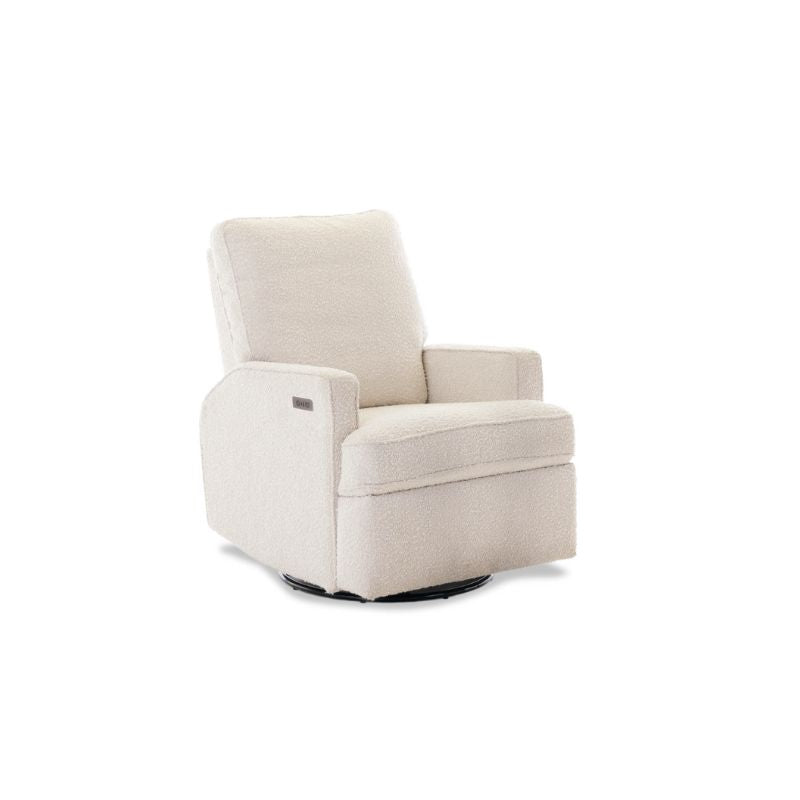 OBaby Madison Electric Swivel Glider Recliner Chair - Bouclé