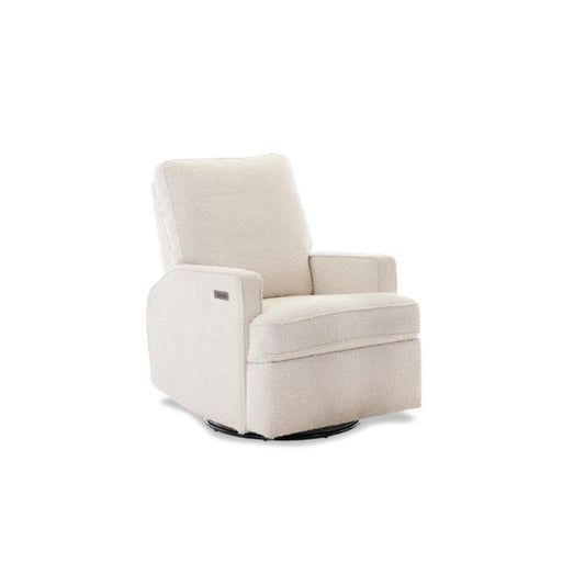 OBaby Madison Electric Swivel Glider Recliner Chair - Bouclé