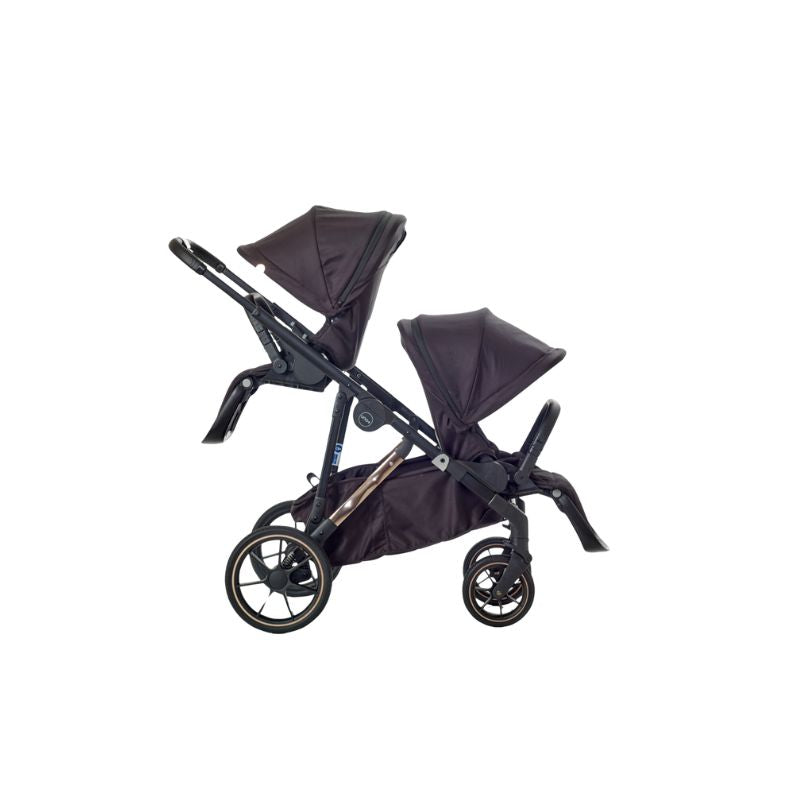 Dark Slate Gray MEE-GO UNO PLUS 2 IN 1 PRAM & PUSHCHAIR - BLACK ROSE