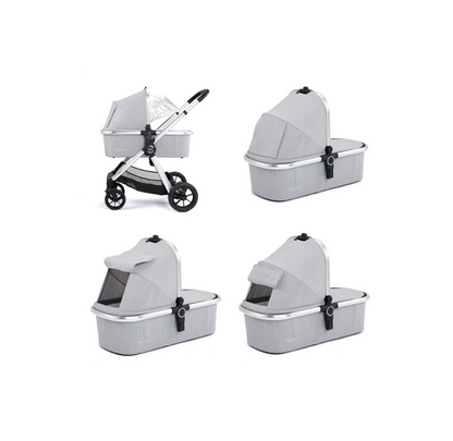 Babymore Memore V2 3 in 1 Travel System + Coco Car Seat - Silver