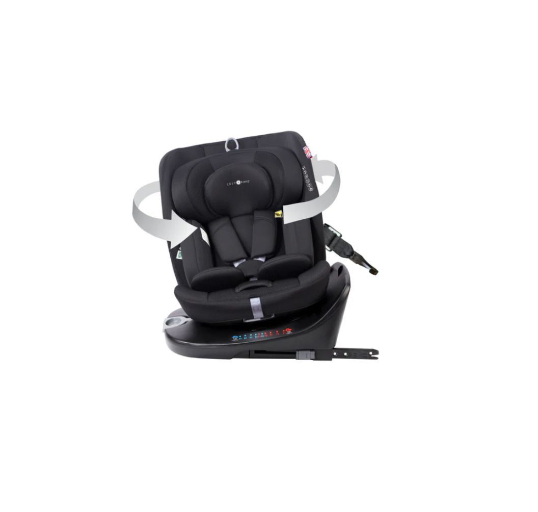 Cozy N Safe Galaxy i-Size 360° Rotating Car Seat (40–150cm) | Birth to 12 Years | ISOFIX & Top Tether - Jet Black 