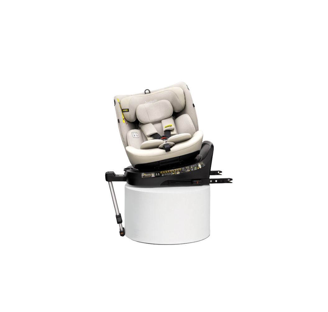 Jovikids Ranger 2 - i-Size 360° Rotating Car Seat with Canopy – 40-150cm All-in-One + ISOFIX Milkstone