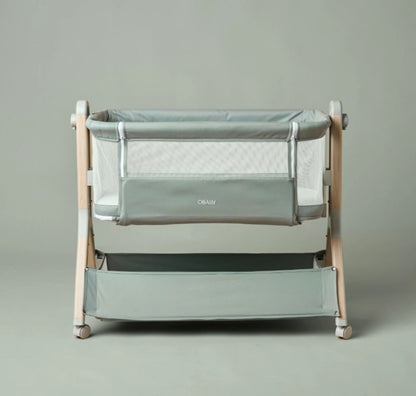 Obaby Cloud Bedside Crib – Sage | Adjustable Bedside Sleeper & Newborn Crib with Mattress (Copy)