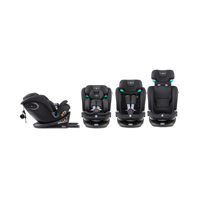Cozy N Safe Vesta i-Size 360° Rotating Car Seat (40–150cm) | Birth to 12 Years | ISOFIX - Jet Black