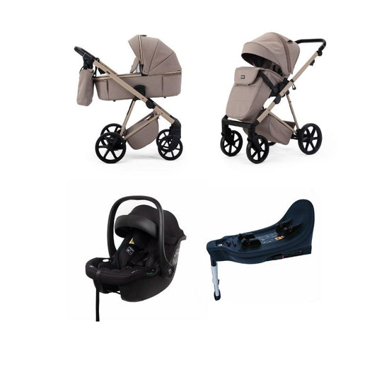 Mee-go Milano Natura All in One Travel System + Isofix Base - Cappuccino