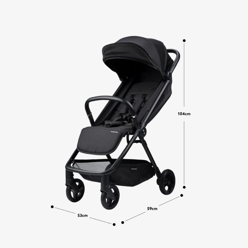 Bababing The Ultimate Lightweight Auto Fold Compact Stroller - Black