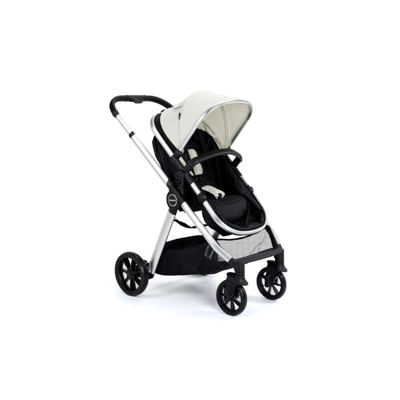 Black BABYMORE MIMI TRAVEL SYSTEM COCO WITH I-SIZE CAR SEAT - SILVER