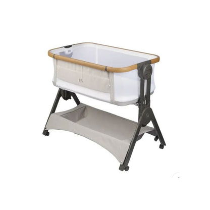 BabaBing Bedside Crib & Travel Cot | One-Click Fold | Birth to 6 Months - Oatmeal