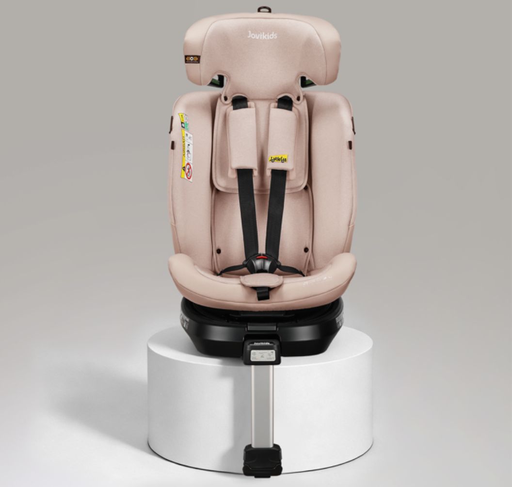 Jovikids Ranger 2 - i-Size 360° Rotating Car Seat with Canopy – 40-150cm All-in-One + ISOFIX Rosewood
