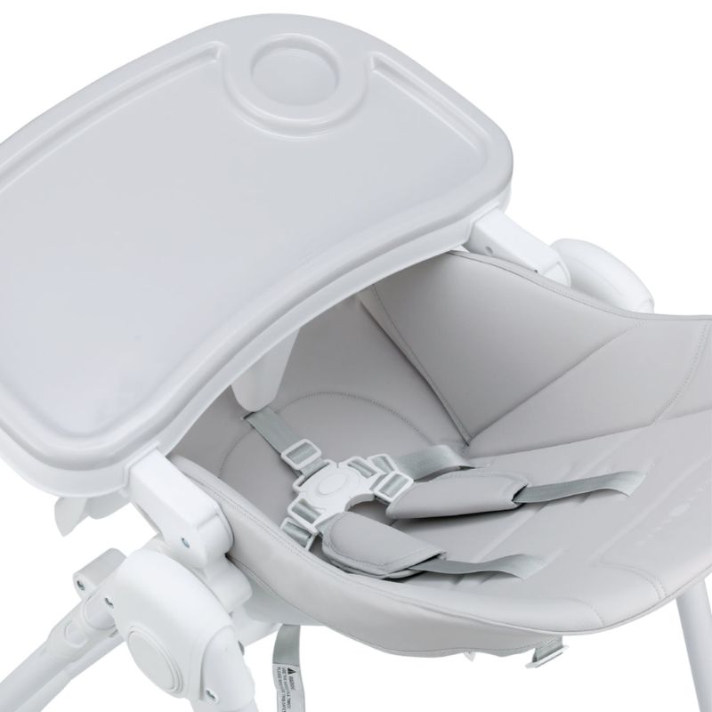 Cozy N Safe Avon Foldable Highchair | Adjustable Baby High Chair | 6–36 Months - Grey + White