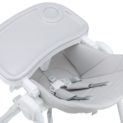 Cozy N Safe Avon Foldable Highchair | Adjustable Baby High Chair | 6–36 Months - Grey + White