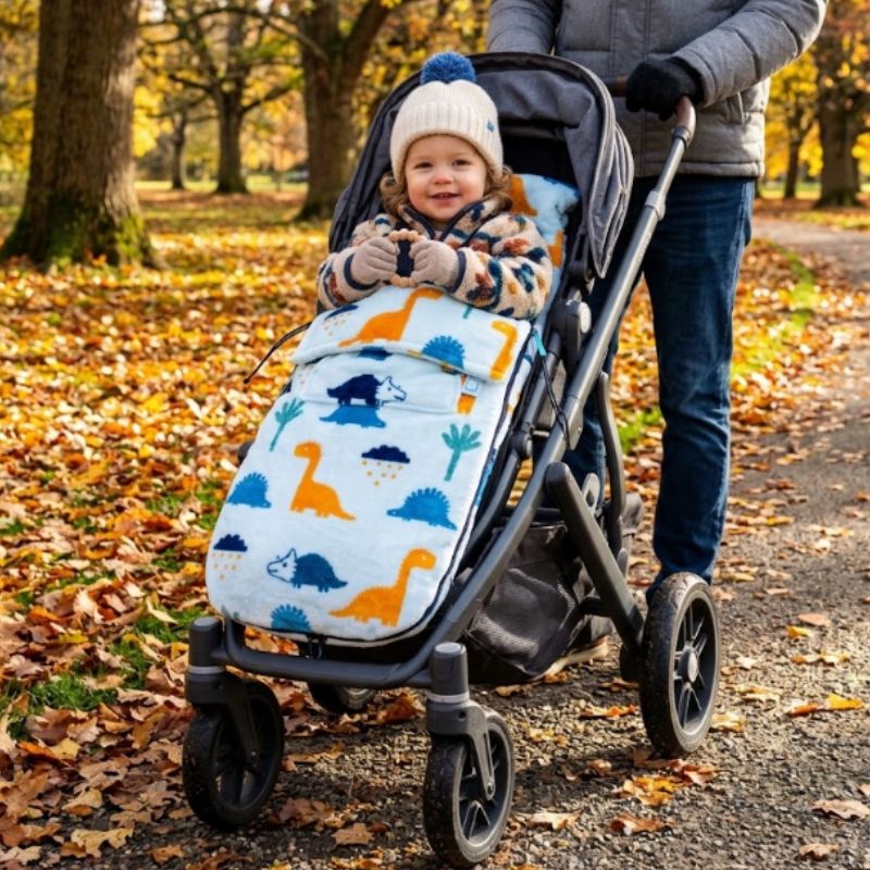 Roma Pram Buggysnuggle Snuggle Fleece Universal Pushchair Footmuff | Jurassic Roar - Prime Baby Gear