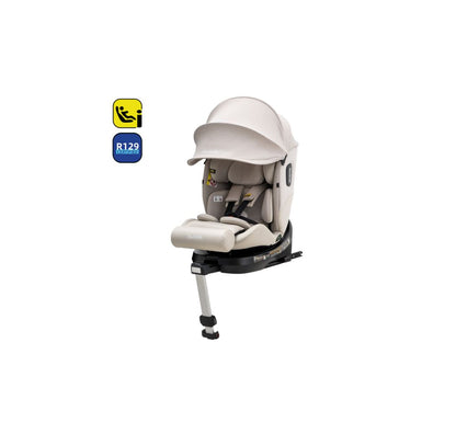 Jovikids Ranger 2 - i-Size 360° Rotating Car Seat with Canopy – 40-150cm All-in-One + ISOFIX Milkstone