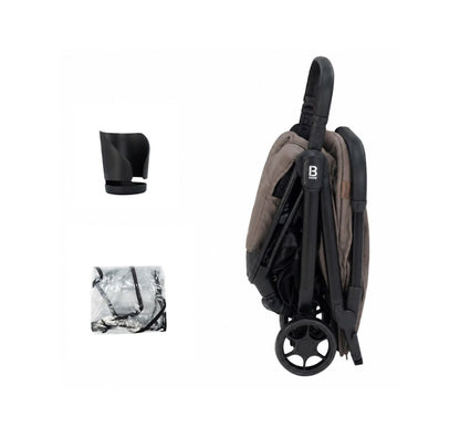 Babymore Yara Compact Stroller | Lightweight Cabin-Friendly Pushchair | Birth to 22kg | Chocolate