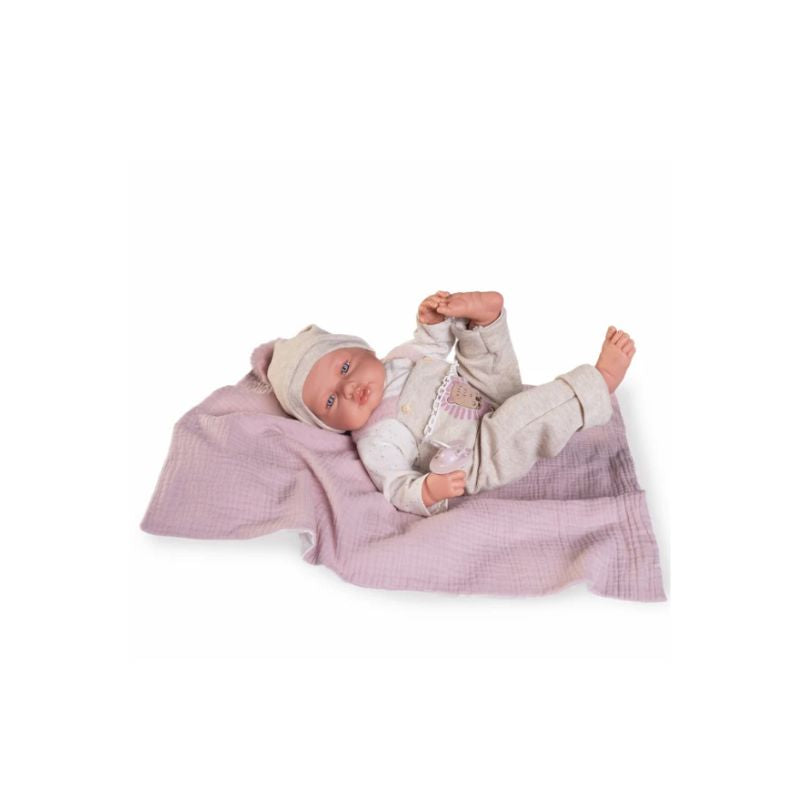 Antonio Juan Babydoo Poseable Doll with Blanket | 50cm Soft Body Baby Doll | Ages 3+ Years