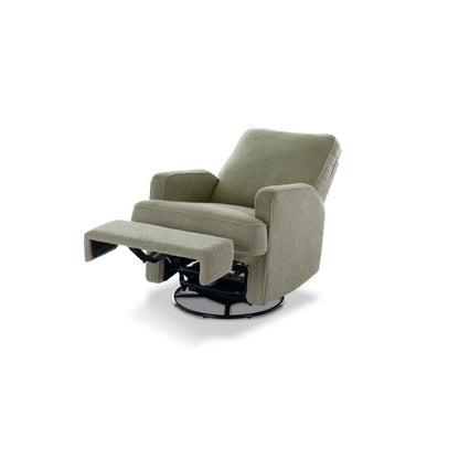 OBaby Madison Swivel Glider Recliner Chair - Teddy Fabric Olive