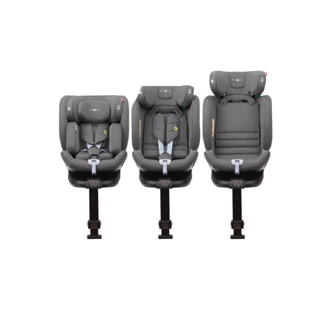 Cozy N Safe Omega i-Size 360° Rotating Car Seat (40–150cm) | Birth to 12 Years | ISOFIX & Support Leg - Pearl Grey