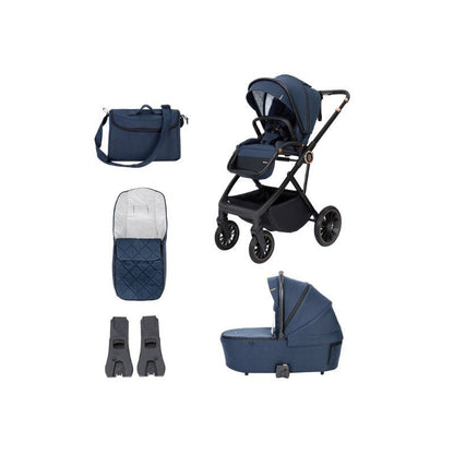 Dark Slate Gray BABYMORE CHIA 2 IN 1 PRAM & PUSHCHAIR - MIDNIGHT BLUE