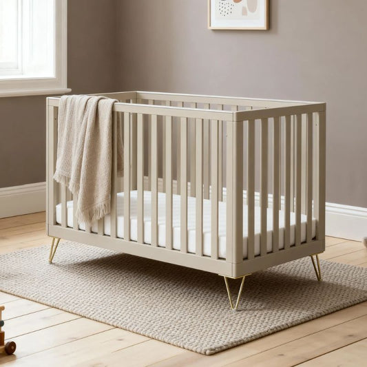Babymore Kimi Cot Bed – Cashmere - Prime Baby Gear